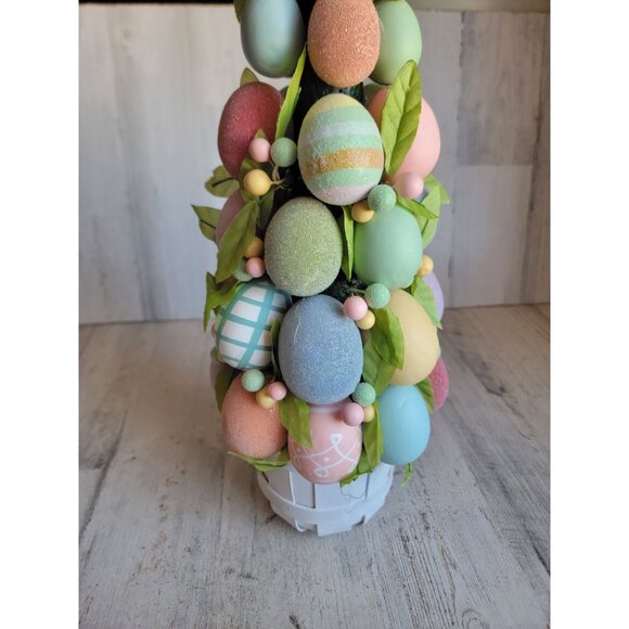 Topiary unique Easter tree egg table top spring home decor figure - Picture 3 of 10